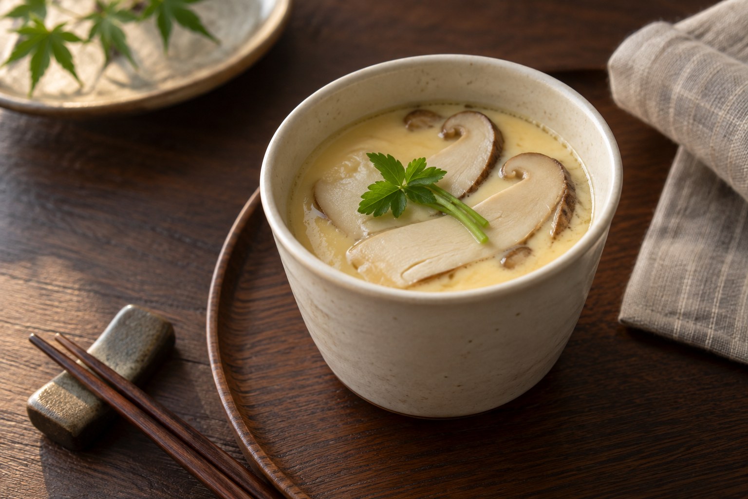 松茸蒸蛋料理灵感示意图